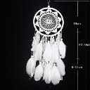 Sun Shape Lace Dream Catcher with ABS Ring Feathers Polyester for Craft Gift