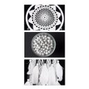 Sun Shape Lace Dream Catcher with ABS Ring Feathers Polyester for Craft Gift