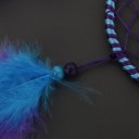 Satin Line Flat Wool Dream Catcher with Wood Beads for Car Bedroom Craft Gift