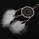 Traditional Crystal Fluff Dream Catcher with Wooden Bead for Craft Gift MS6040