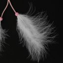 Traditional Crystal Fluff Dream Catcher with Wooden Bead for Craft Gift MS6040