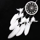 Traditional Cobweb White Feather Wooden Beads Dream Catcher for Bedroom MS6033