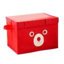 Children Kids Cartoon Bear Polka Dots Portable Foldable Storage Box Large Size Blue