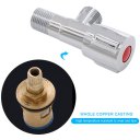 Full Copper Triangle Valve Thick Anti-Burst Diverter Faucet Hot And Cold Sink Water Stop Valve