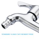 Copper Sink Taps Into The Wall Faucet Water Cap V6011 Silver