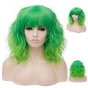 Short Curly Hair Wigs SW2101F9 Straight green
