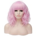 Short Curly Hair Wigs SW2101F10 Straight Pink purple
