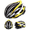 Outdoor Goods Protective Helmet Safety Helmet Unibody Cycling Helmet H015 Yellow+Silver+Black