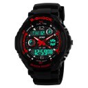 Multi-Function Dual Display Digital Watch Wrist Watch 0931 Red