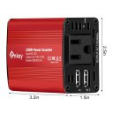 Car Use Inverter 150W 12V to 110V Dual USB Ports American Standard Red
