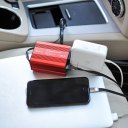 Car Use Inverter 150W 12V to 110V Dual USB Ports American Standard Red