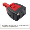 Car Use Inverter 150W 12V to 220V Power Adapter 89556 USB0.5A