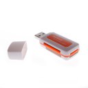 USB 2.0 Four in one memory Card Reader Orange