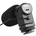 Mini Compact Stereo Microphone Portable Microphone Black