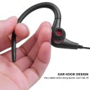 Sports Headphone Earphone 3.5mm Jack Earhook Headphone Black