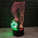 3D Soccer Touch Table Lamp 7 Colors Changing Desk Lamp USB Powered Decoration