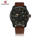 9028 Fashion Man Leather Wristband Sports Watch Date Wristwatch