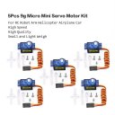 5Pcs 9g Micro Mini Servo Motor Horns for RC Robot Arm Helicopter Airplane Car