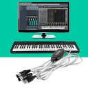USB IN-OUT MIDI Interface Cable Converter PC to Music Keyboard Cord