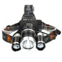 3 Light Fixed Focus Super Bright T6 Headlamp Rechargeable Headlight Flashlight