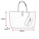 Belt Buckle Women Bag Portable Single Shoulder Bag Large Capacity PU Bag