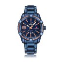 Men Full Stainless Steel Quartz Watch Fashionable Hour Clock Man Wrist Watch