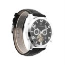 Multifunctional Men Watch Automatic Stainless Steel Case Clock