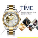 795a Business Men Hollow Out Mechanical Stainless Steel Wristwatch