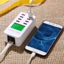 8 USB Ports Desktop Fast Charger Station with LCD Screen Display Smart Charger