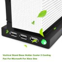 Vertical Stand Base Holder Cooler 2 Cooling Fan For Microsoft For Xbox One