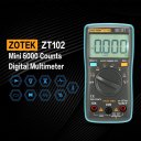 ZT102 Mini 6000 Counts Digital Multimeter AC/DC Voltage Current Tester