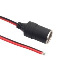 REXLIS Female Car Cigarette Lighter Plug Cable Adapter with Black & Red Wire