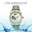 629b Men Automatic Mechanical Waterproof Stainless Steel Wristwatch