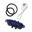 Portable USB Rechargeable Bike Bicycle Tail Rear Safety Warning Light Lamp
