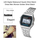 LED Digital Wrist Watch Ultra Thin Alarm Wrist Watch Calendar for Men Women