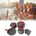 ALOCS CW-C06S Outdoor Camping Cookware Set Pots Frying Pan Kettle Tableware