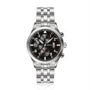 Single Calendar Wrist Watch Men's Quartz Business Steel Strip Wristwatch