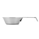 Stainless Steel Bowl With Foldable Handle Outdoor Camping Picnic Tableware