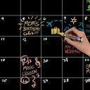 Magnetic Calendar Chalkboard Wall Sticker Dry Erase Board for Refrigerator