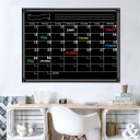Magnetic Calendar Chalkboard Wall Sticker Dry Erase Board for Refrigerator