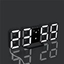 Digital LED Wall Clock Desk Night Clock Acrylic Alarm Watch For Home Office