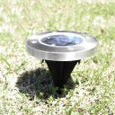 4 LED Modern Solar Lamp Stainless Steel Ground Light Waterproof Garden Lamp