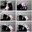 LED Luminous Colorful Flashing Lighting Gloves for Entertainment Venues