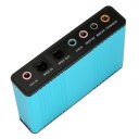 USB 6 Channel 5.1 Audio External Optical Sound Card Adapter For PC Laptop Skype