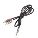 3.5 mm to 2 RCA Audio Cable 1m AUX Splitter Stereo Male to Male Adapter Cable