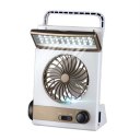 Solar Power Rechargeable Multifunctional Cooling Fan And LED Light For Camping