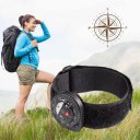 Compass Outdoor Clip-On Watchband Hiking Gear Compasses Nylon Band Bracelet