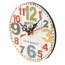 Artistic Creative European Style Round Antique Wooden Home Wall Clock