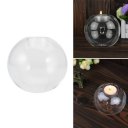 8/10/12CM Clear Round Hollow Heat Resistant Glass Candle Holder Candlestick