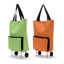 Large Thickened Canvas Lightweight Foldable Shopping Trolley Wheel Bag